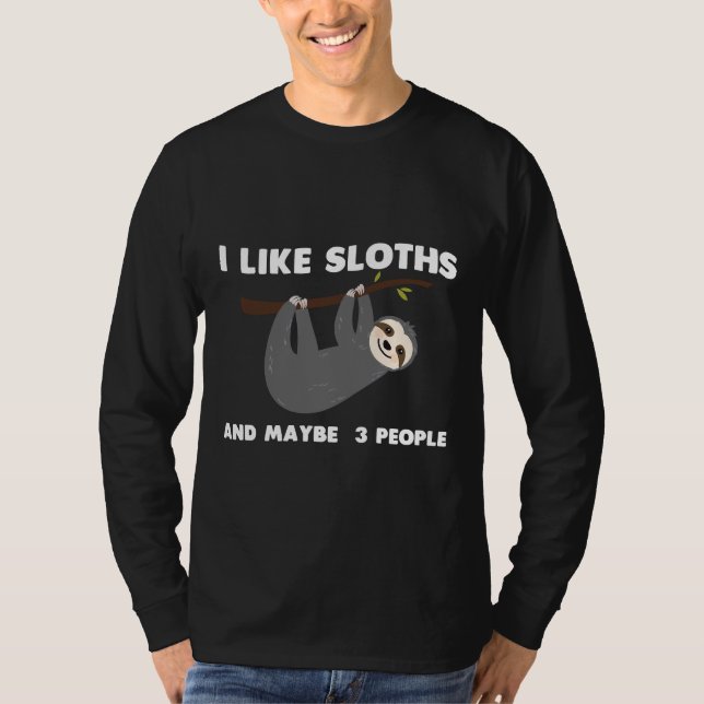 Camiseta Funny Sloth Branch Hanging Loafers (Anverso)