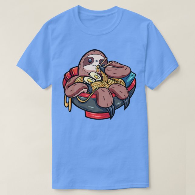 Camiseta Funny Sloth In Ramen Soup Bowl Ramen Noodles Premi (Diseño del anverso)