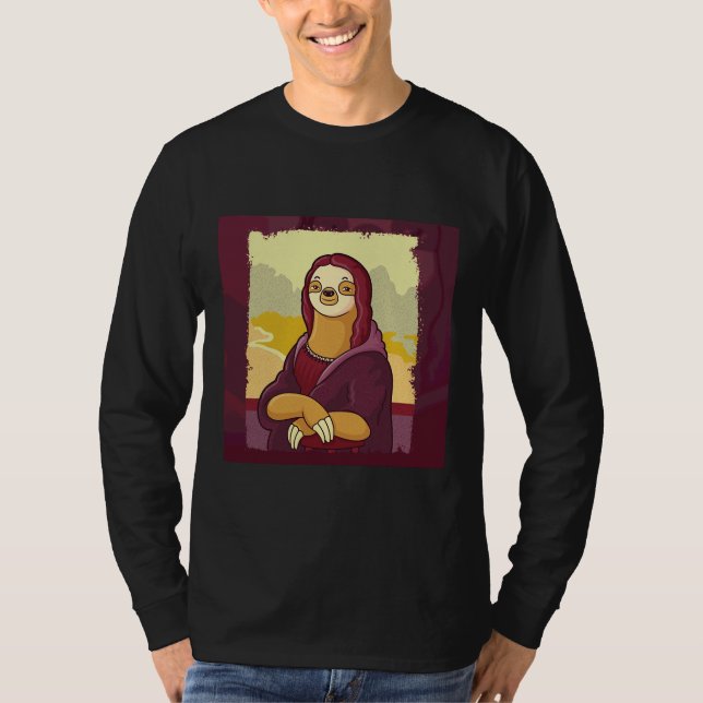Camiseta Funny Sloth Monalisa (Anverso)