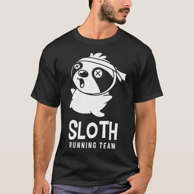 Camiseta Funny Sloth Running Team Sports Jogging (Anverso)