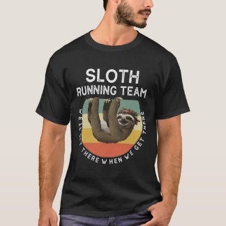 Camiseta Funny Sloth Running Team Vintage