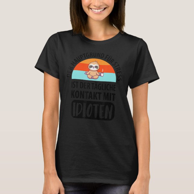 Camiseta Funny Sloth Saying Employee Work Colleague Office (Anverso)
