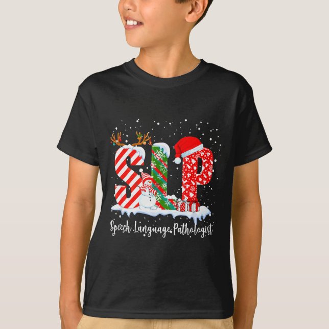 Camiseta Funny Slp Speech Language Pathologist Santa Christ (Anverso)