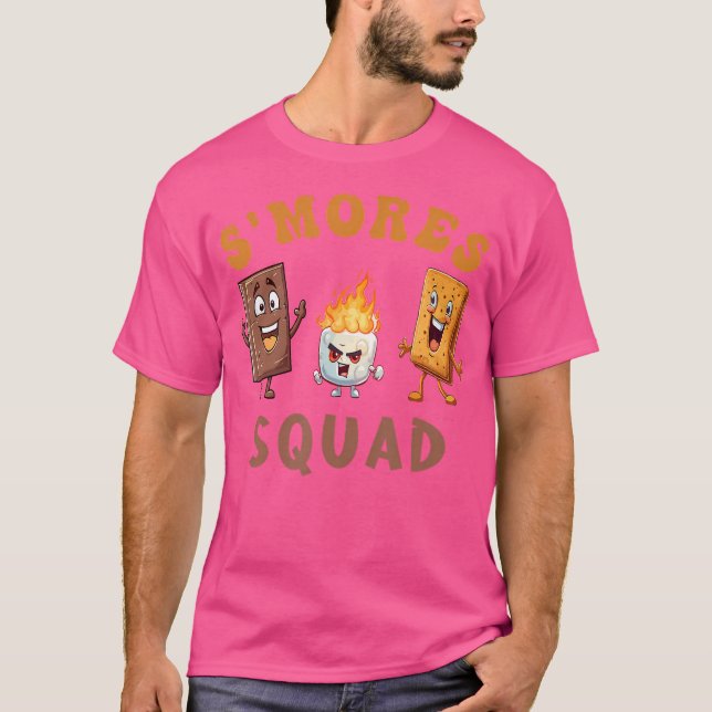Camiseta Funny Smores S'Mores Marshmallow Squad Camping Ca (Anverso)