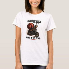 Camiseta Funny Snail Biker – Speed Runs in My Veins