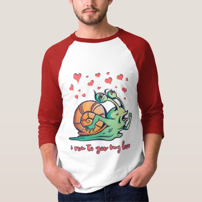 Camiseta Funny Snail Valentine Running (Anverso)