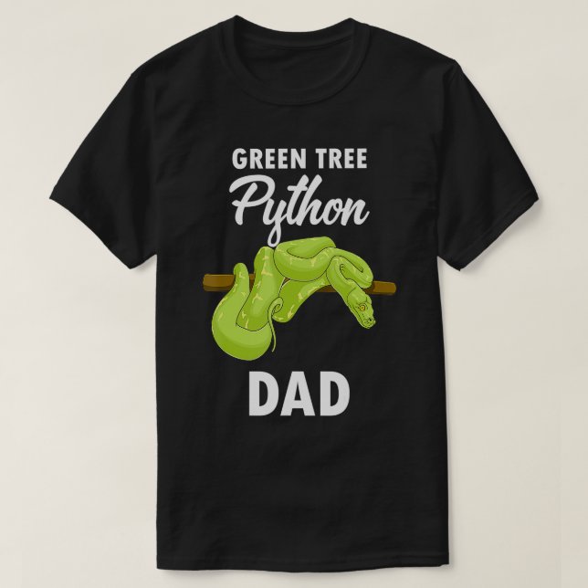 Camiseta Funny Snake Lover Dad Green Tree Python (Diseño del anverso)