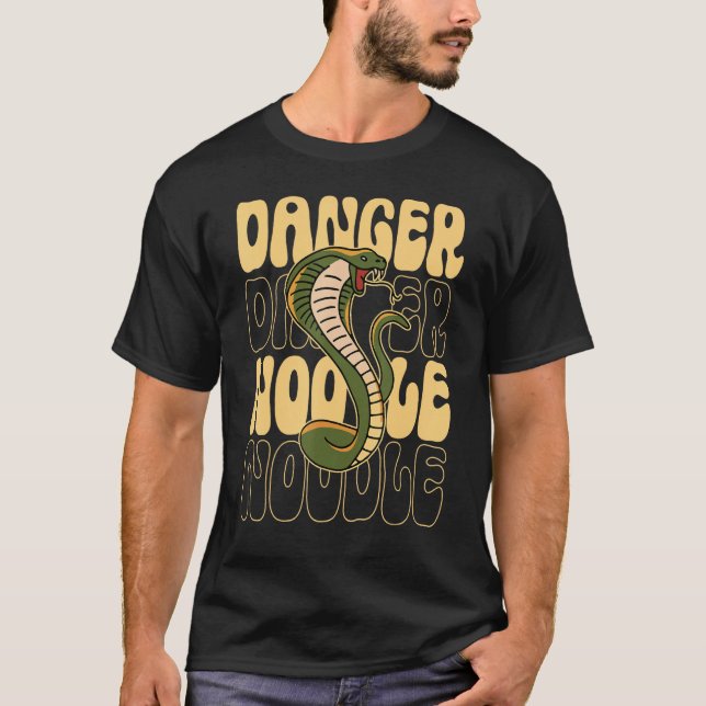 Camiseta Funny Snake Lover Danger Noodle (Anverso)