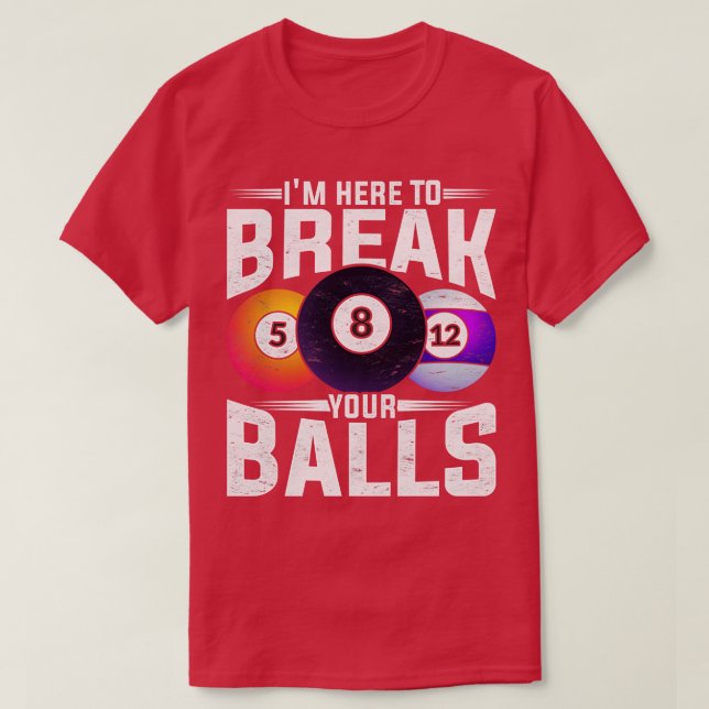 Camiseta Funny Snooker 8 Ball Pool Billiard Player Billiard (Diseño del anverso)