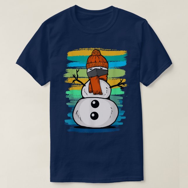 Camiseta Funny Snow Man with Mask  (Diseño del anverso)