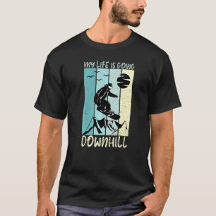 Camiseta Funny Snowboard Tee Goto Downhill Winter Sports L