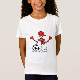Camiseta Funny Snowman with Soccer Ball