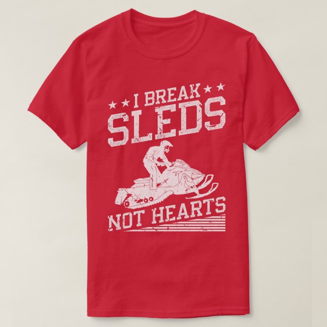 Camiseta Funny Snowmobile Riding (Diseño del anverso)