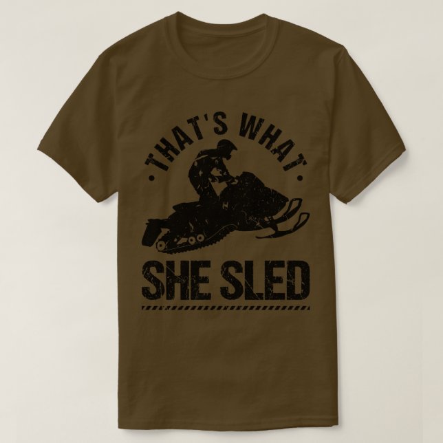 Camiseta Funny Snowmobile Riding Motor Sled (Diseño del anverso)