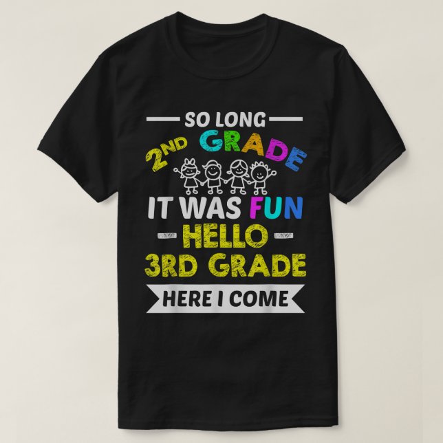 Camiseta Funny So Long 2nd Grade Hello 3rd Grade  Meme Stud (Diseño del anverso)