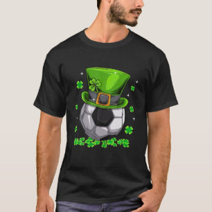 Camiseta Funny Soccer Ball Leprechaun Gorra St Patricks Day