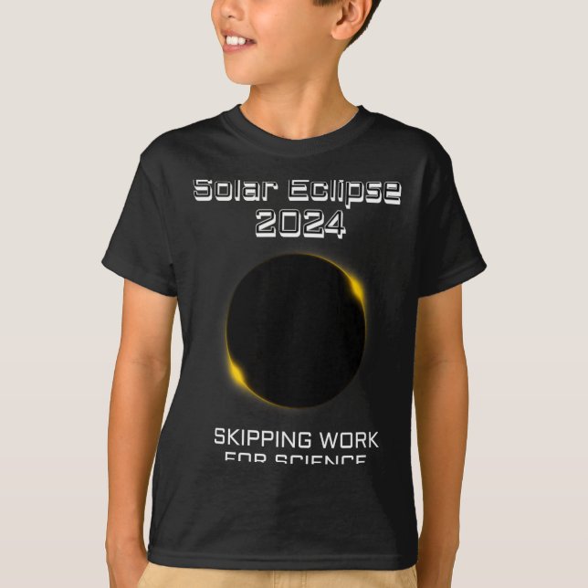 Camiseta Funny Solar Eclipse Skipping Work Science (Anverso)