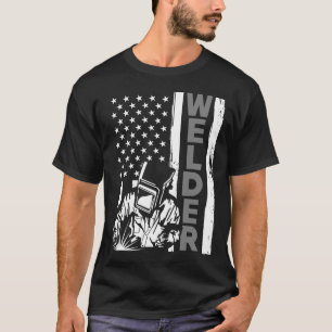 Camiseta Funny Soldadura De Bandera Estadounidense 4 De Jul