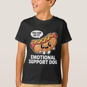 Camiseta Funny Soporte Emocional Hot Dogs Motivación Pun
