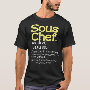 Camiseta Funny Sous Chef Definition Coolest Chef En Pirata