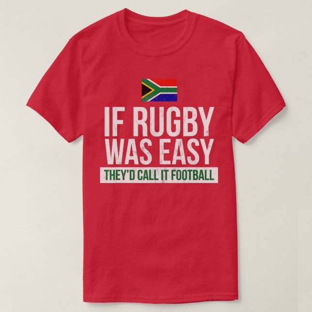 Camiseta Funny South Africa Rugby Rugby  (Diseño del anverso)
