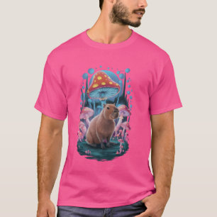 Camiseta Funny Space Mushroom Capybara