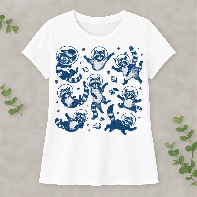 Camiseta Funny Space Raccoon Ivory Cute Astronaut Animal (Subido por el creador)