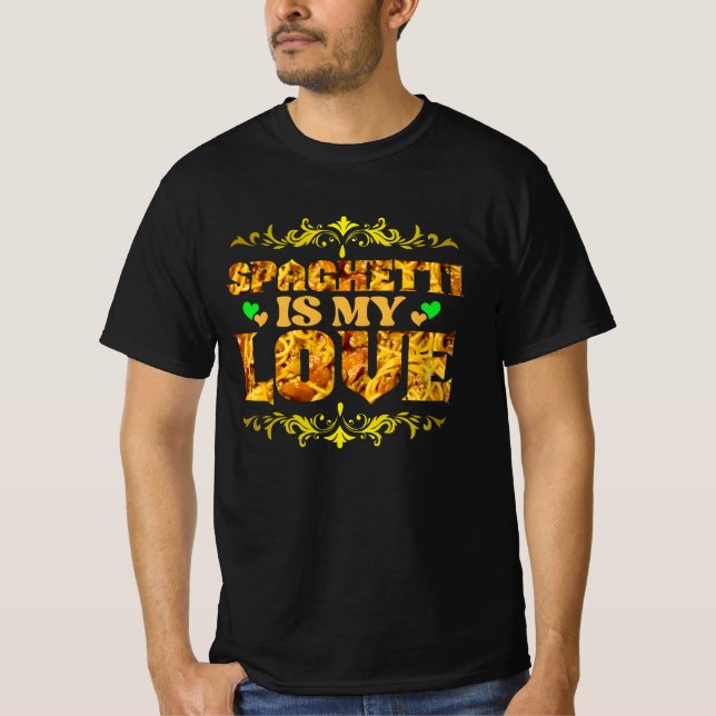 Camiseta funny spaghetti is my love design (Anverso)