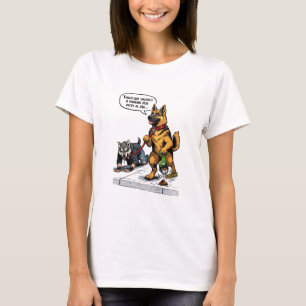 Camiseta Funny Spanish Dog Walking Human Therian Comic 