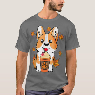 Camiseta Funny Spkin Spice Corgi Kawaii Puppy Maple Leaf