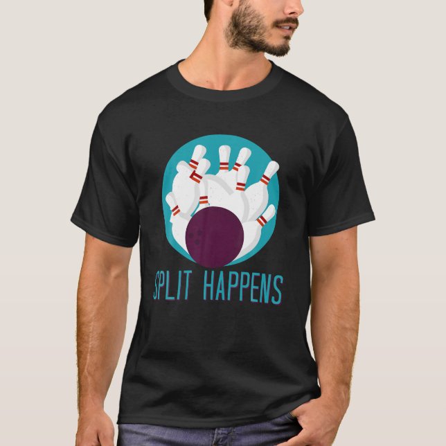 Camiseta Funny Split Happens Bowling Team Novedad Gift para (Anverso)