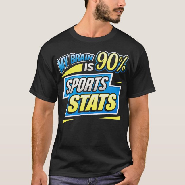 Camiseta Funny Sports Stats Shirt Brain Odds Team (Anverso)