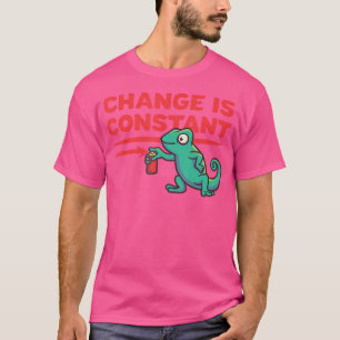 Camiseta Funny Spraypainting Chameleon Change Es Constante