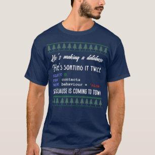 Camiseta Funny SQL Programmer Database Admin Navidades