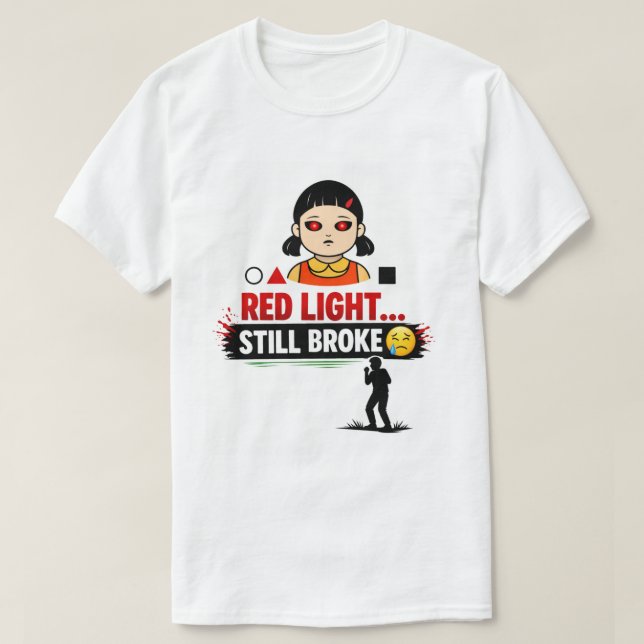 Camiseta Funny Squid Game Shirt Red Light Green Light Still (Diseño del anverso)