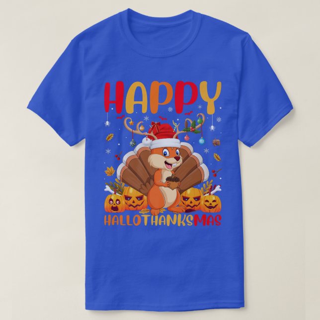 Camiseta Funny Squirrel Animal Lover Happy Squirrel HelloTh (Diseño del anverso)