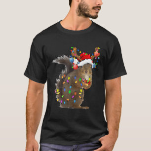 Camiseta Funny Squirrel Christmas Reindeer Christmas Colorf