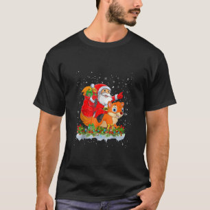 Camiseta Funny Squirrel Lover Santa Riding Squirrel Christm