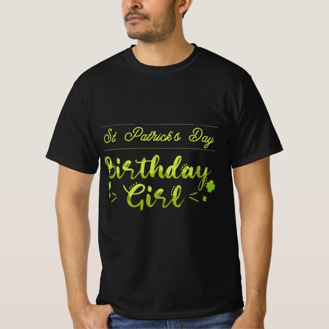Camiseta Funny St Patricks Day Chica de cumpleaños San Patt (Anverso)