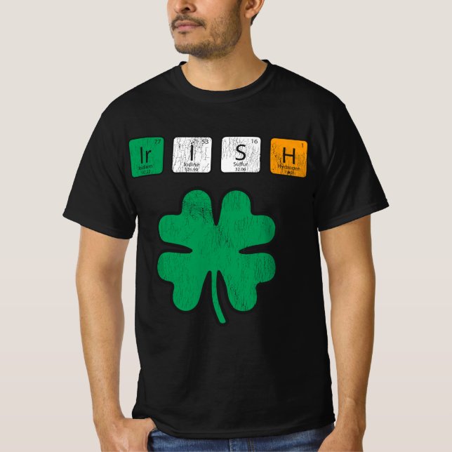 Camiseta Funny St Patricks Day Science Teacher Irish Chemis (Anverso)