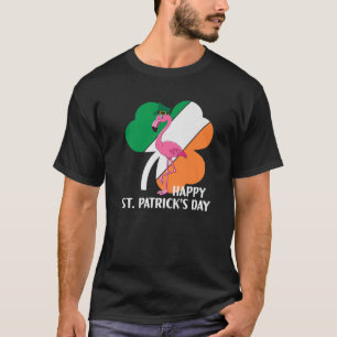 Camiseta Funny St Patricks Day Tee Shamrock Flamingo Men Wo