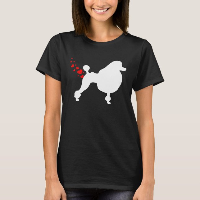 Camiseta Funny Standard Poodle Owner Valentines Day Heart F (Anverso)