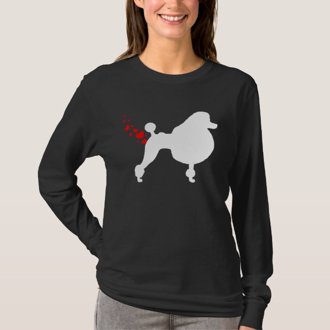 Camiseta Funny Standard Poodle Owner Valentines Day Heart F (Anverso)