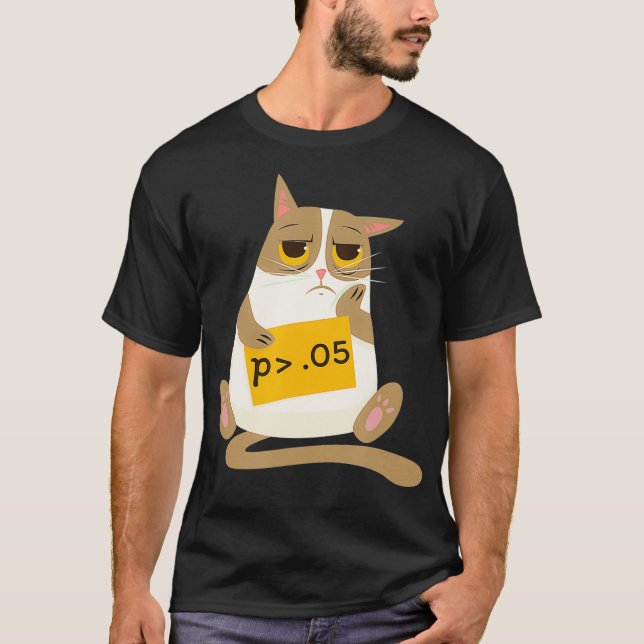 Camiseta Funny Statistics Researcher - High p-value  (Anverso)