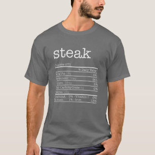 Camiseta Funny Steak Meat Nutrition Hechos Anti Vegan Funny