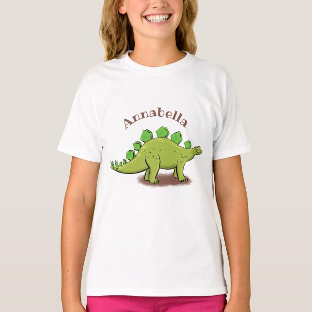 Camiseta Funny stegosaurus dinosaur personalizado (Anverso)