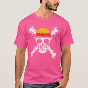 Camiseta Funny Straw Gorras Pirata Calavera Y Huesos Cruzad
