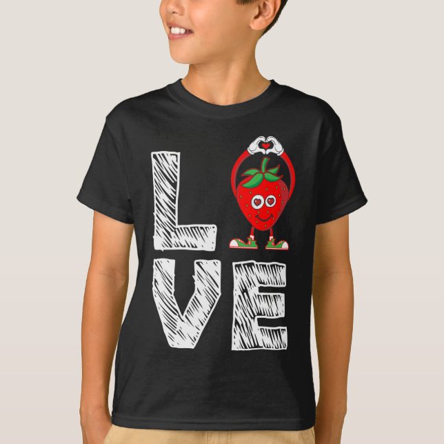 Camiseta Funny Strawberry Fruit Lover Eater - Me Encanta St (Anverso)