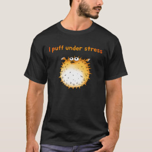 Camiseta Funny Stresed Pufferfish Personalizado