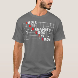 Camiseta Funny String Name Eddie Ate Dynamite Good Bye Eddi